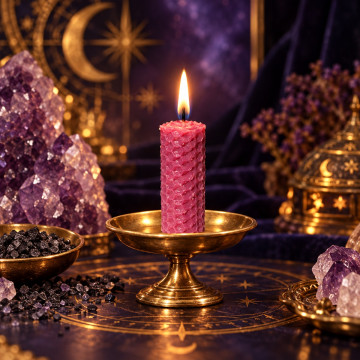 紫色火焰蠟燭 | 黑鹽祝聖的強效淨化神器