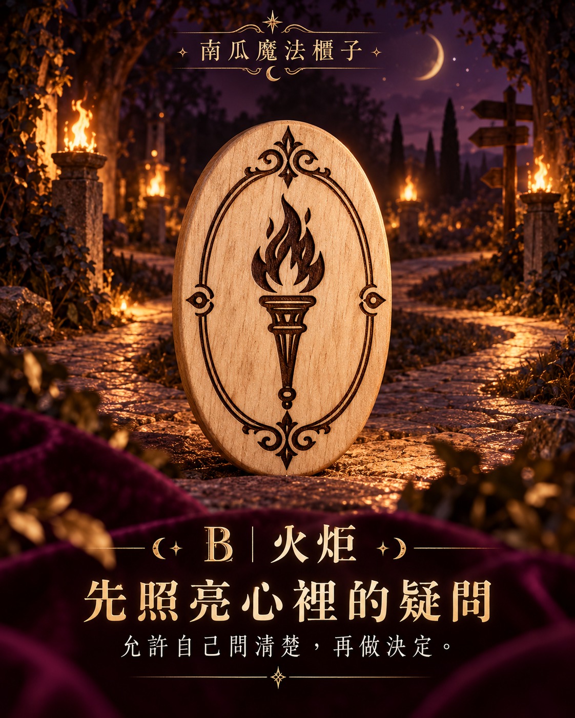 B火炬神諭木牌：先照亮心裡的疑問