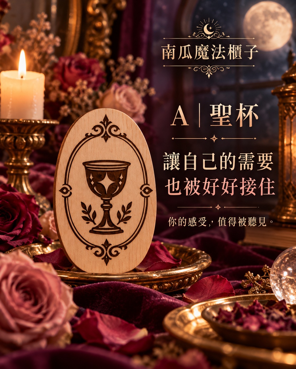 A聖杯神諭木牌：讓自己的需要也被好好接住