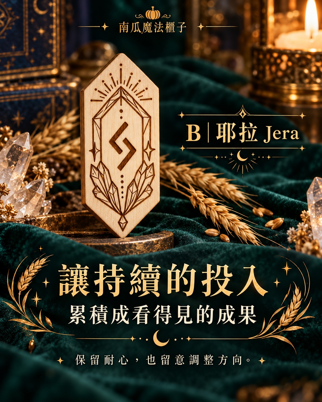 B耶拉Jera盧恩：讓持續的投入，累積成看得見的成果